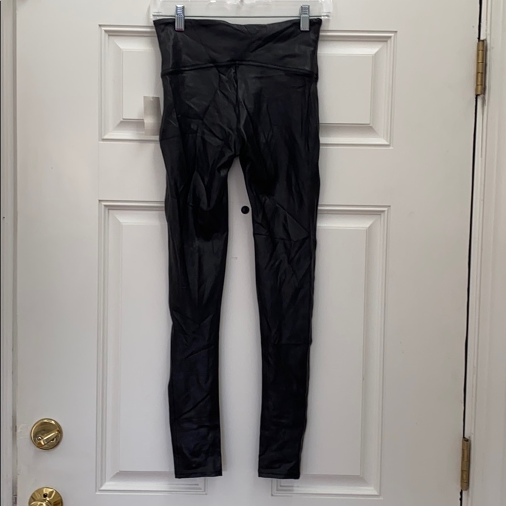 Spanx Faux Leather Leggings Black Women's Med NWT - Picture 6 of 6
